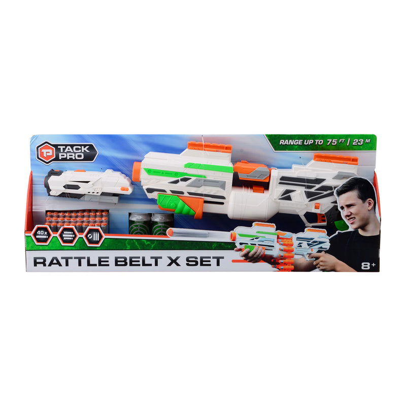 Tack Pro® Rattle Belt X Set met 40 darts en accessoires - ToyRunner