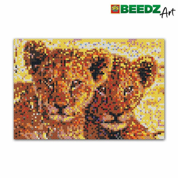 strijkkraalkunstwerk Beedz Art leeuw 30 x 45,5 cm 9-delig - ToyRunner