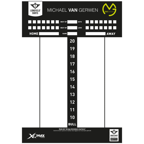 Longfield Darts Michael Van Gerwen Scorebord - ToyRunner