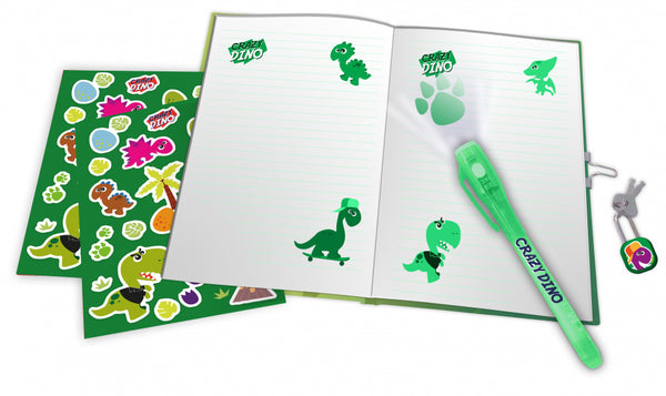 Dagboek met Stickers en Geheimschrift Pen Dinosaurus - ToyRunner