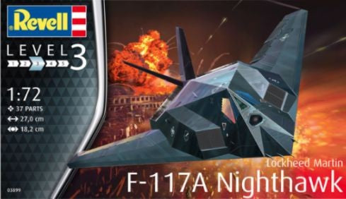 F-117A Nighthawk Stealth Fighter Revell - schaal 1 -72 - Bouwpakket Revell Luchtvaart - ToyRunner