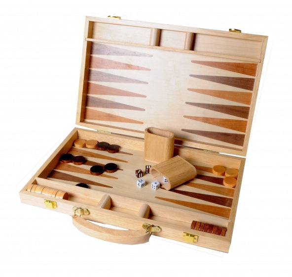 Backgammon hout 48 x 38 cm - ToyRunner