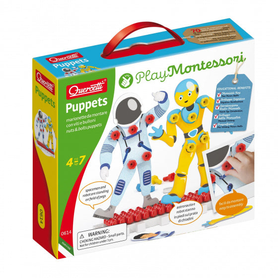 knutselpakket Puppets junior karton wit/geel 88-delig - ToyRunner
