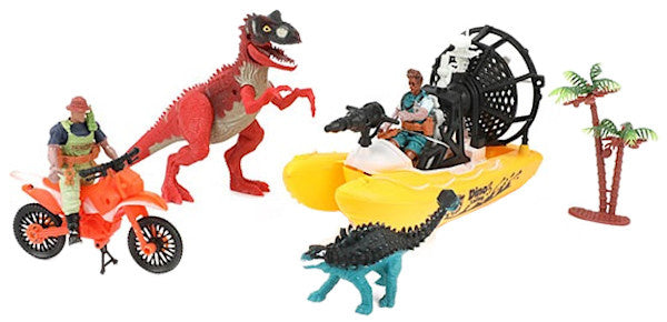 World of Dinosaurs Speelset - Boot en Motor met Dino's - ToyRunner