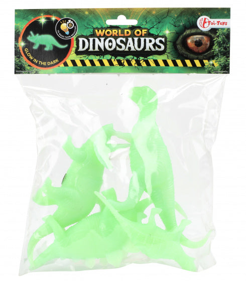 speelfiguren World of Dinosaurs 8 cm groen 4 stuks - ToyRunner