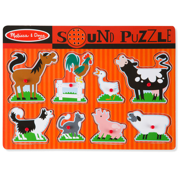 vormenpuzzel met geluid boerderijdieren 8 stukjes - ToyRunner