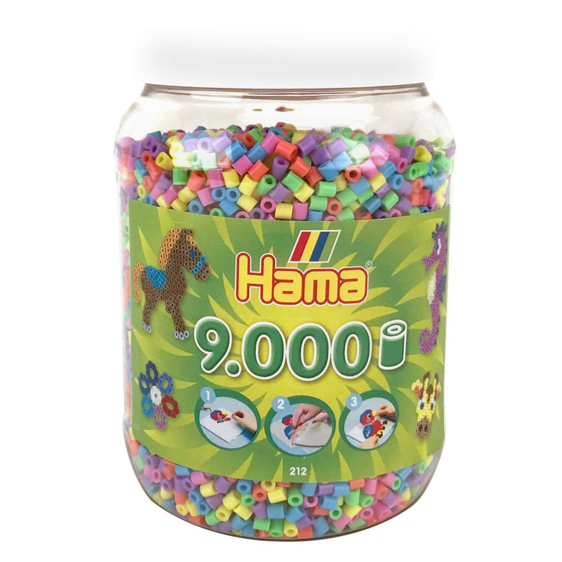 Hama Strijkkralen in Pot 9000 Stuks Pastel - ToyRunner
