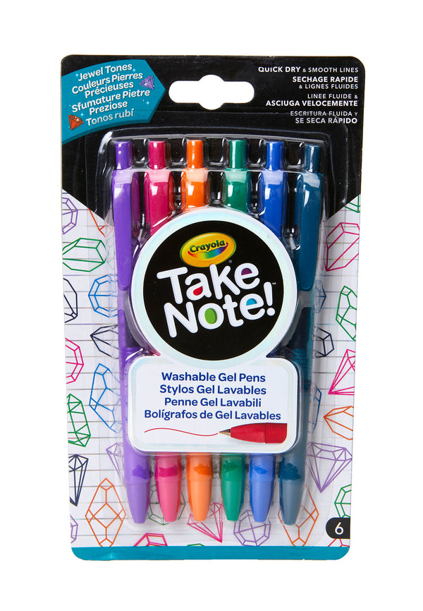 Crayola Take Note Afwasbare gelpennen 6 stuks - ToyRunner