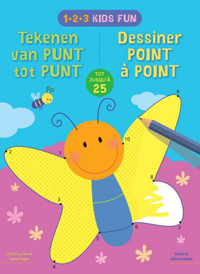 1-2-3 kidsfun tekenboek - tekenen van punt tot punt 25 - ToyRunner
