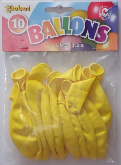 10 Gele ballonnen in zak - ToyRunner