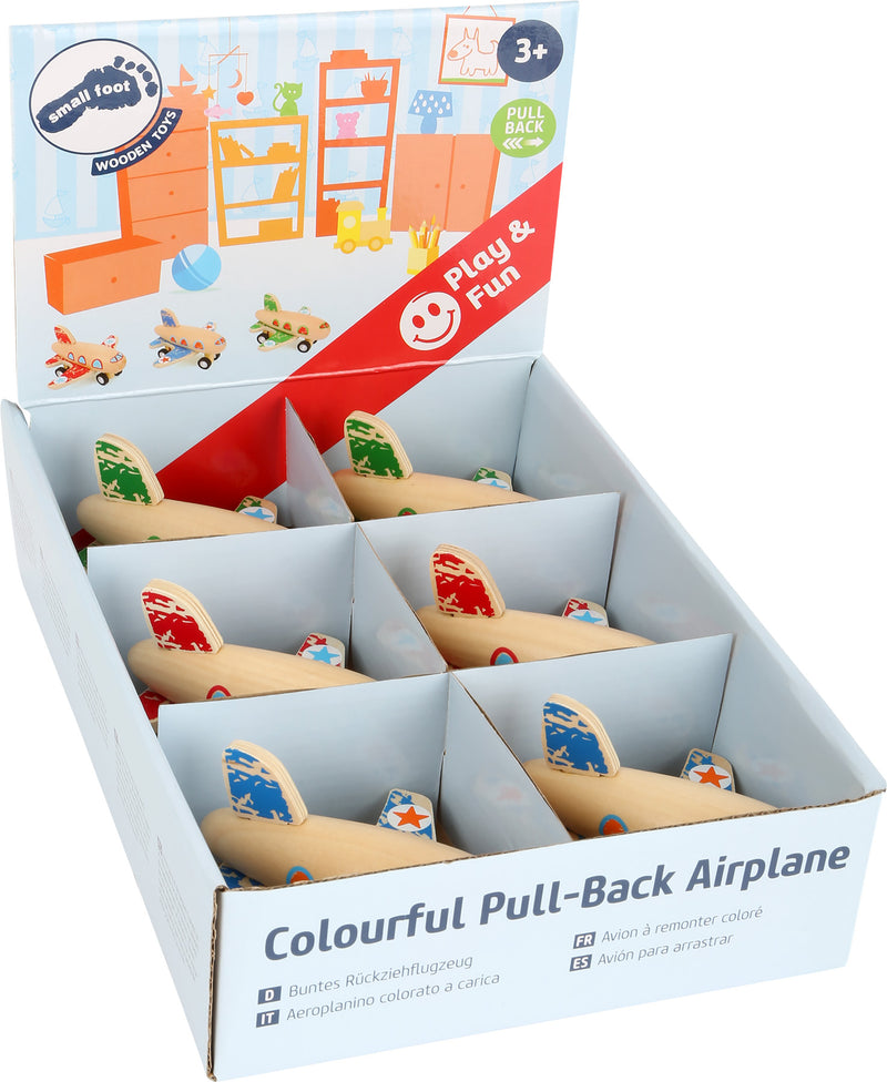 Kleurrijke Pull-Back Vliegtuig Display - ToyRunner