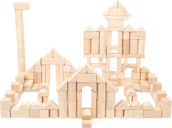 Natuurlijke houten bouwstenen, grootverpakking - ToyRunner