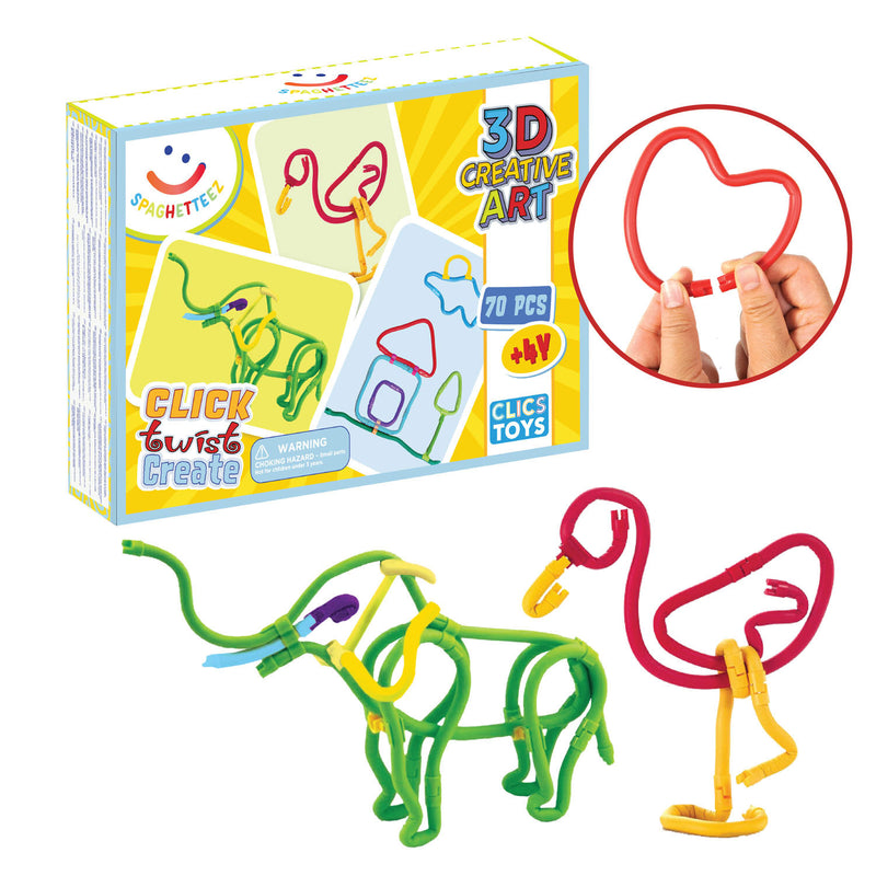 knutselpakket 3D Clic Toys junior 70-delig - ToyRunner