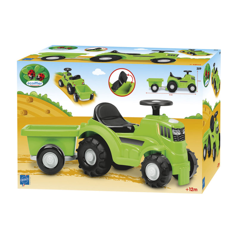 Ecoiffier Tractor met Aanhanger - ToyRunner