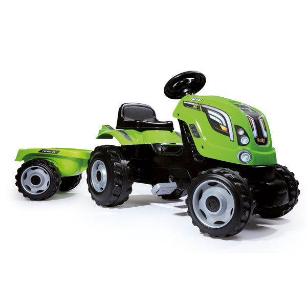 Smoby Tractor met Trailer - Groen - ToyRunner