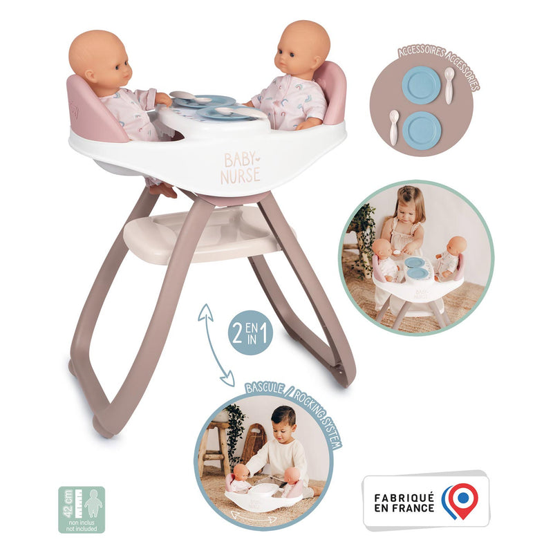 Smoby Baby Nurse Babystoel voor 2 Poppen - ToyRunner