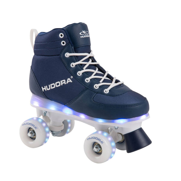 Hudora Rolschaatsen Blauw met LED, Maat 29-30 - ToyRunner