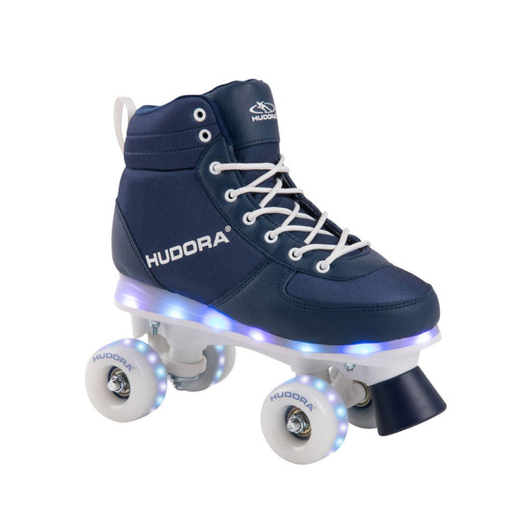 Hudora Rolschaatsen Blauw met LED, Maat 33-34 - ToyRunner