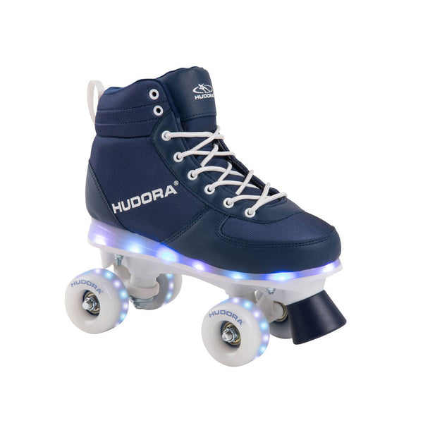Hudora Rolschaatsen Blauw met LED, Maat 35-36 - ToyRunner