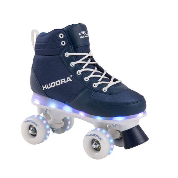 Hudora Rolschaatsen Blauw met LED, Maat 37-38 - ToyRunner