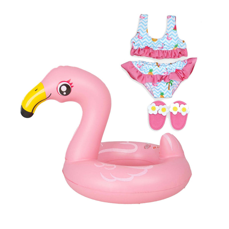 Poppen Zwemset Flamingo, 35-45 cm - ToyRunner