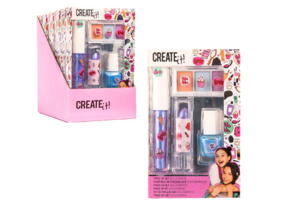 Create It! Make-up Set Holografisch, 4dlg. - ToyRunner