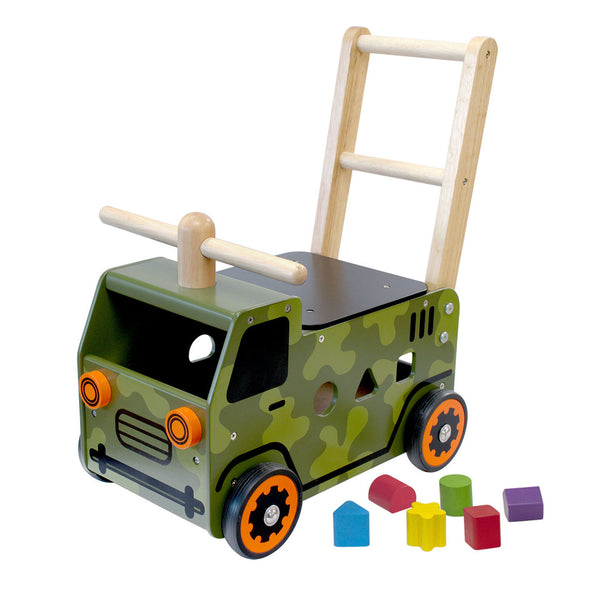 I'm Toy Loop- en Duwwagen Legertruck - ToyRunner