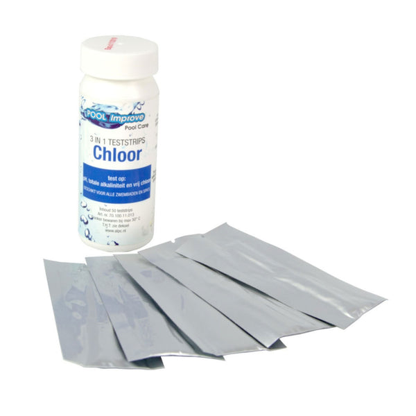 Pool Improve 3in1 Teststrips pH/Alkaliteit/Chloor, 50st. - ToyRunner