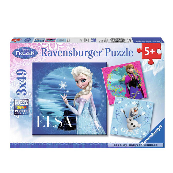 Disney Frozen Puzzel: Elsa, Anna & Olaf, 3x49st. - ToyRunner