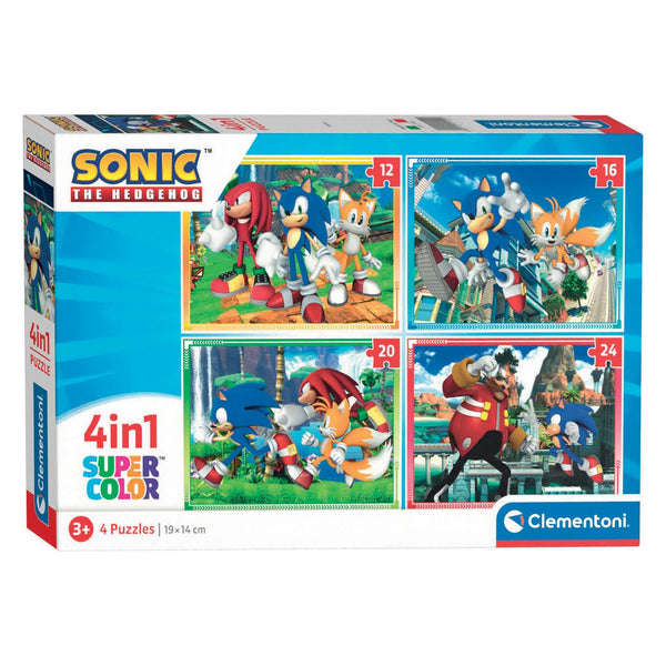 Clementoni Puzzels Sonic, 4in1