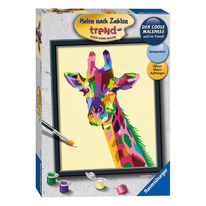 Bonte giraffe Schilderen op nummer (289264) - ToyRunner