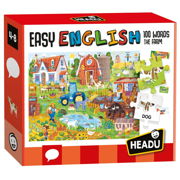 Headu Easy English 100 Words Farm, 108st. (EN) - ToyRunner