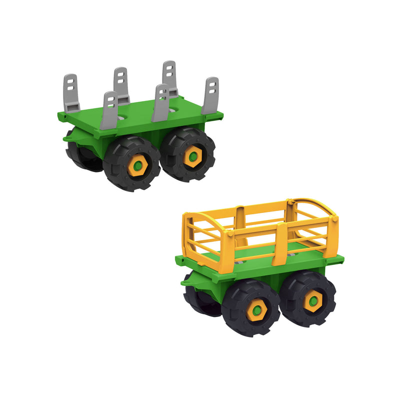 tractor met aanhanger diy groen 45 cm - ToyRunner