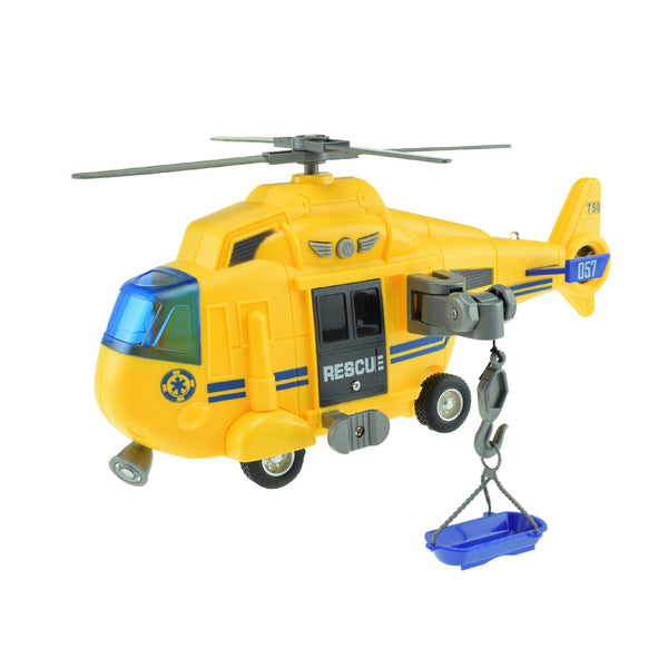 reddingshelikopter met licht en geluid geel 27 cm - ToyRunner