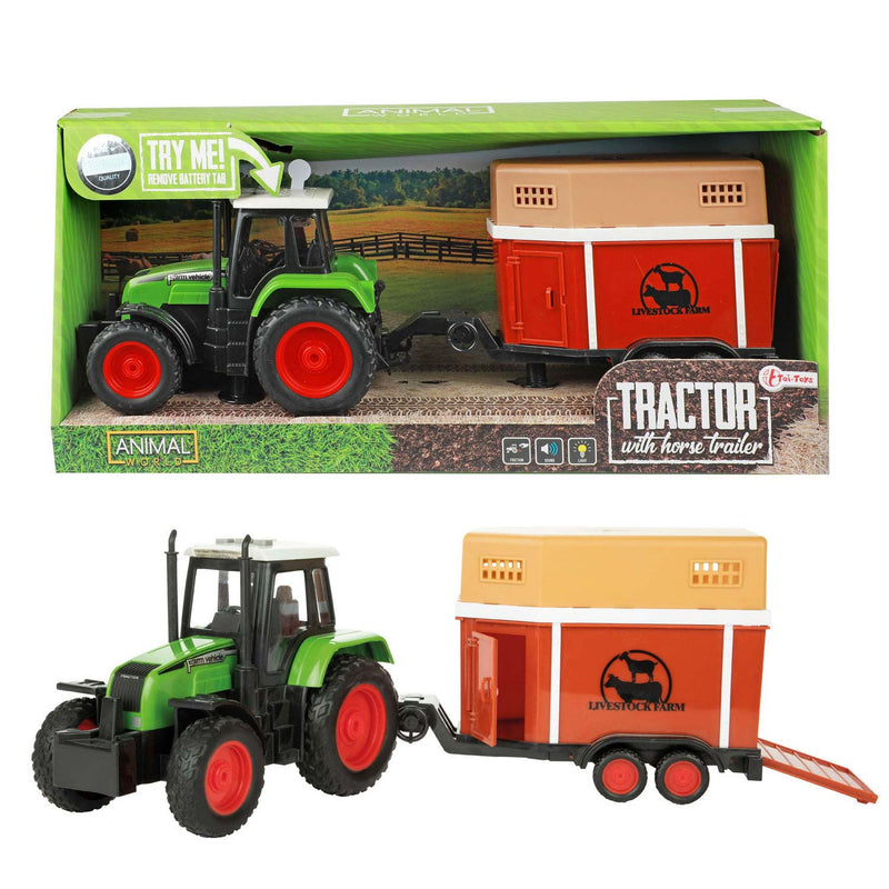 Animal World Frictie Tractor met Trailer - ToyRunner