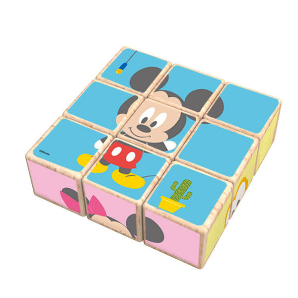 Disney Mickey Mouse Blokkenpuzzel Hout, 9dlg. - ToyRunner