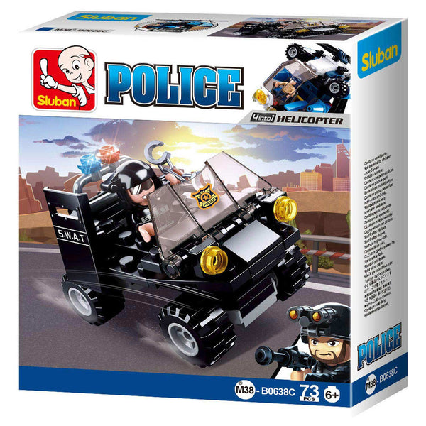 Police: swat buggy zwart (M38-B0638C) - ToyRunner