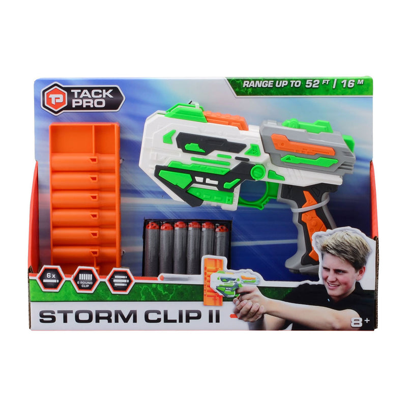 Tack Pro® Storm Clip II met 6 round clip en 6 darts, 31cm - ToyRunner