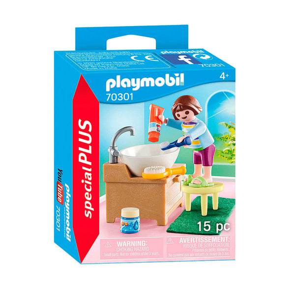 Meisje aan wastafel Playmobil - 70301 - Speelfiguur Playmobil Special - ToyRunner