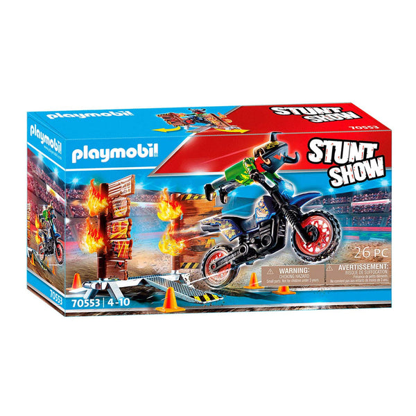 Playmobil Stuntshow Motor met vuurmuur - ToyRunner