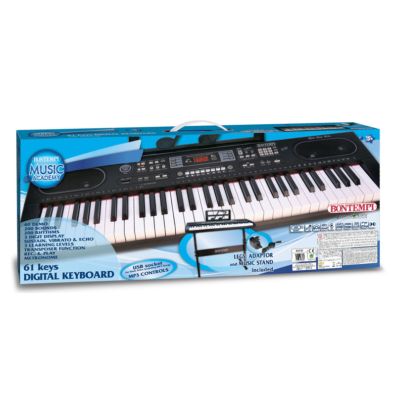 Bontempi Luxe Keyboard Staand, 61 toetsen - ToyRunner