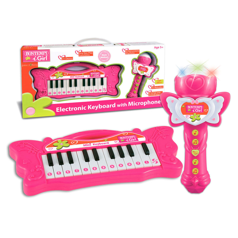 Keyboard Mini Bontempi iGirl incl. karaoke microfoon - Keyboard Bontempi - ToyRunner