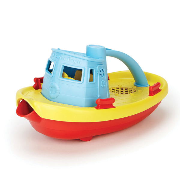 Green Toys Sleepboot - Blauw/Geel - ToyRunner