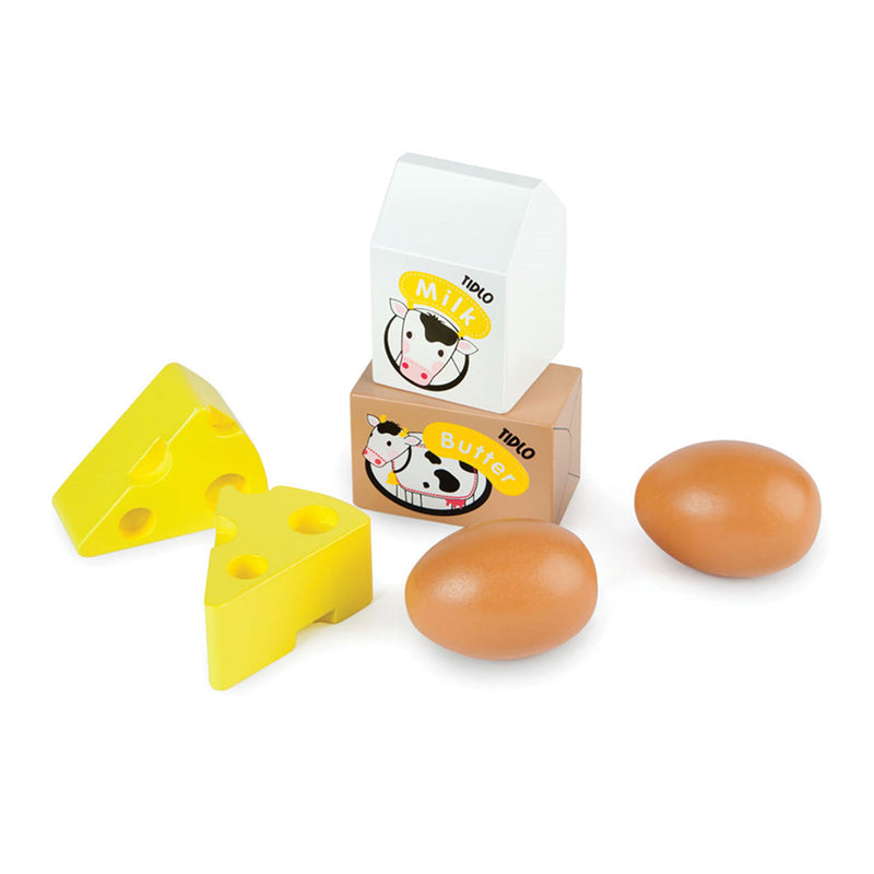 Houten Eieren en Melk in een kratje - ToyRunner