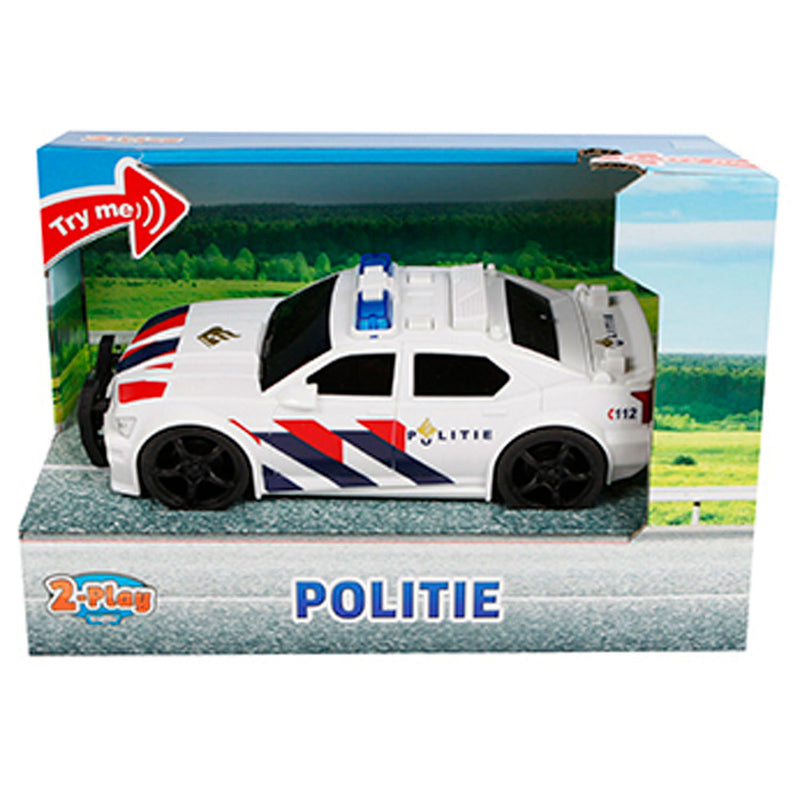 Auto pb 2-Play politieauto + licht/geluid - 19 cm - Speelgoedauto 2Play - ToyRunner