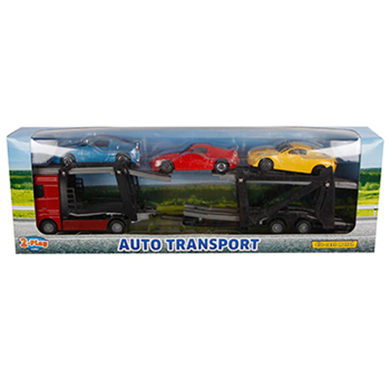 2-Play Die-cast Vrachtwagen Transporter met Auto's, 26cm - ToyRunner