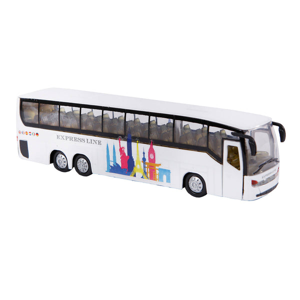 Kids Globe Die-cast Bus met Licht en Geluid, 19cm - ToyRunner