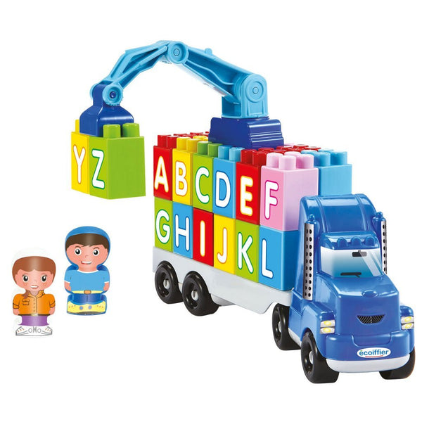Abrick Vrachtwagen met Kraan en Letters - ToyRunner