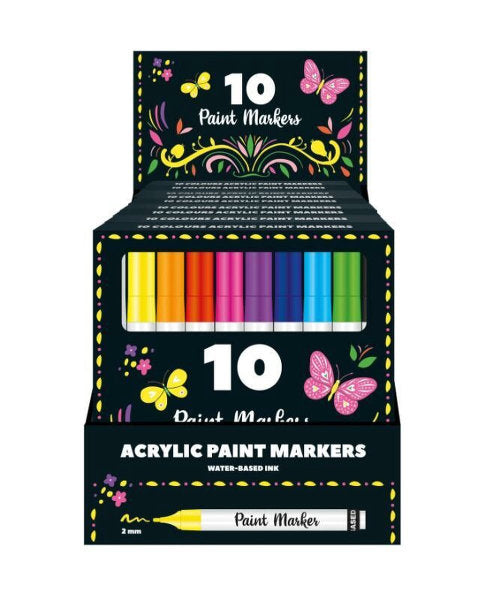 10 acrylic paint markers - ToyRunner