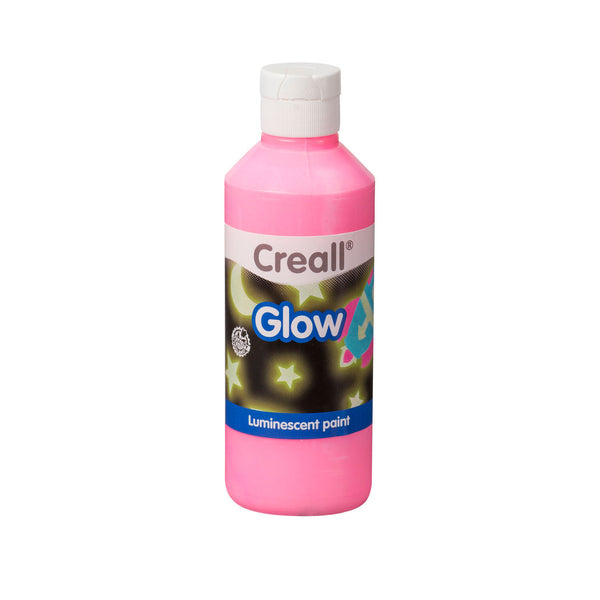 Creall Glow in the Dark Verf Roze, 250ml - ToyRunner